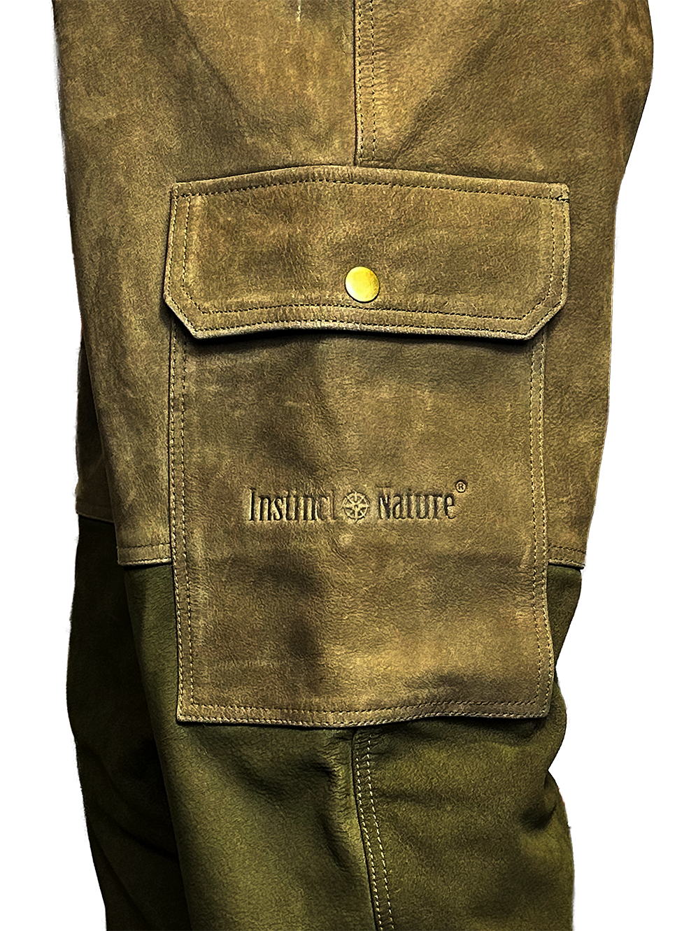 Pantalon Cargo en Cuir Nubuck - Fontainebleau