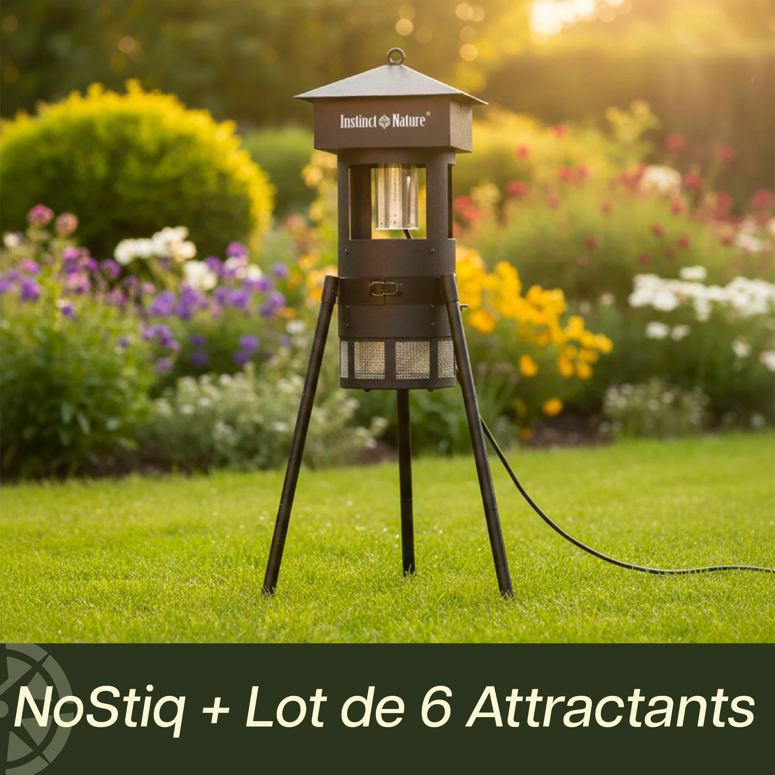 NoStiq 1600 - Piège à Moustique 3 en 1 + 6 attractants