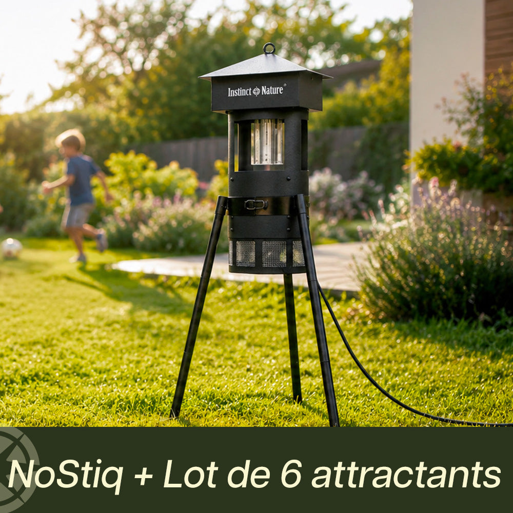 NoStiq 1600 - Piège à Moustique 3 en 1 + 6 attractants