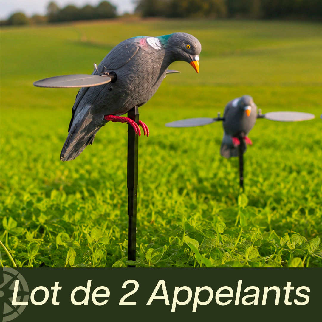 Lot de 2 Appelants Motorisés Ailes Tournantes Pigeon - Instinct Nature