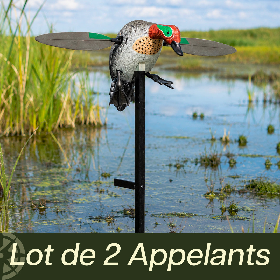 Lot de 2 Appelants Motorisés Ailes Tournantes Sarcelle - Instinct-Nature