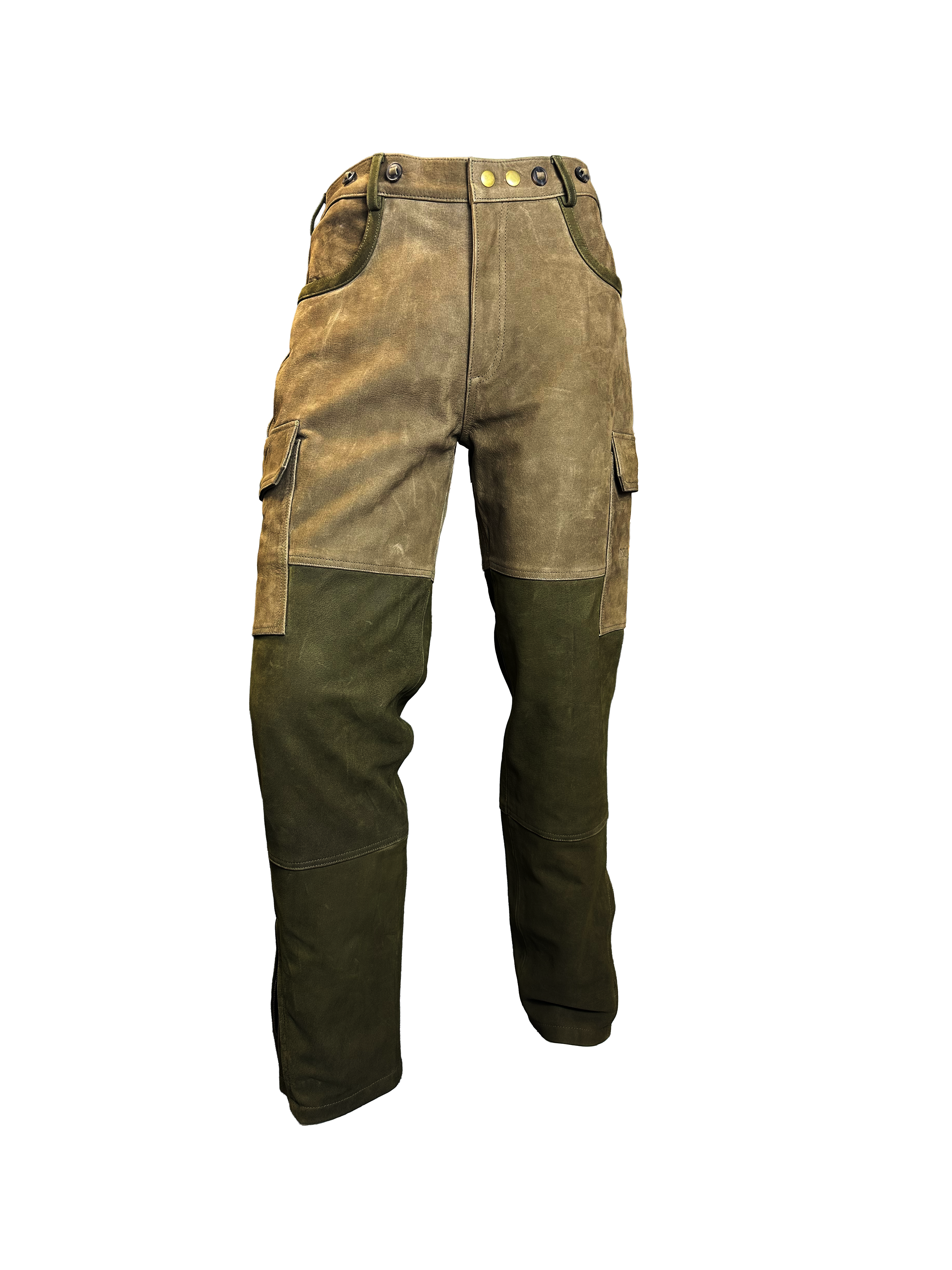 Pantalon Cargo en Cuir Nubuck - Fontainebleau
