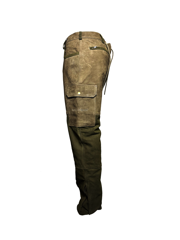Pantalon Cargo en Cuir Nubuck - Fontainebleau
